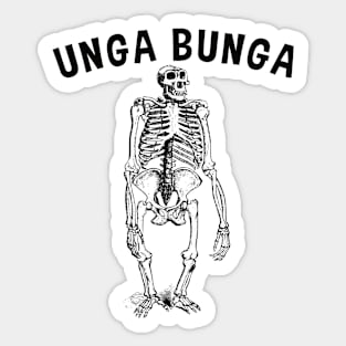 Unga bunga caveman neanderthal skeleton meme Sticker